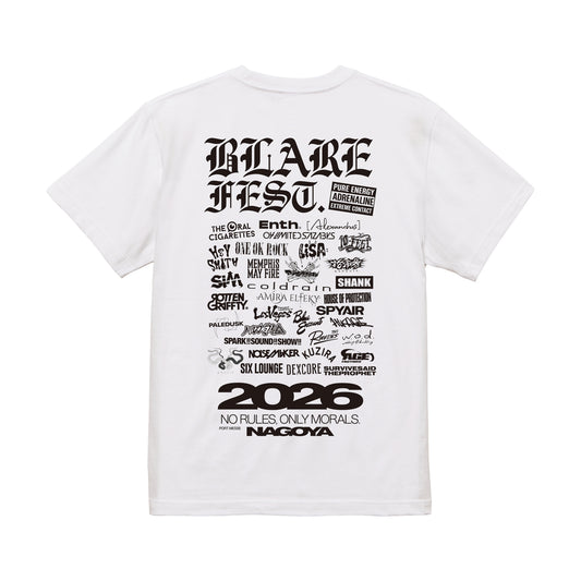 【 受注生産 】BLARE FEST. 2026 T-SHIRT【2】（WHITE）（予約）