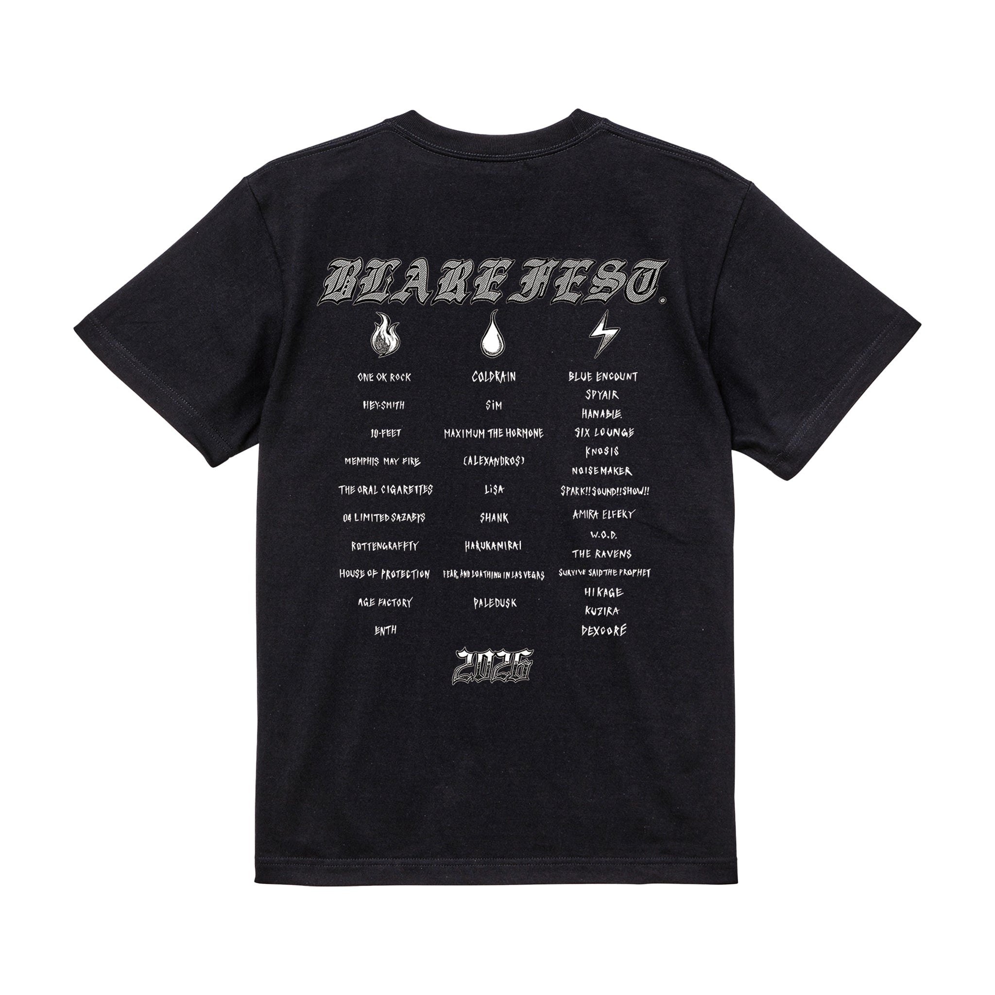 【 受注生産 】BLARE FEST. 2026 T-SHIRT【3】（BLACK）（予約）