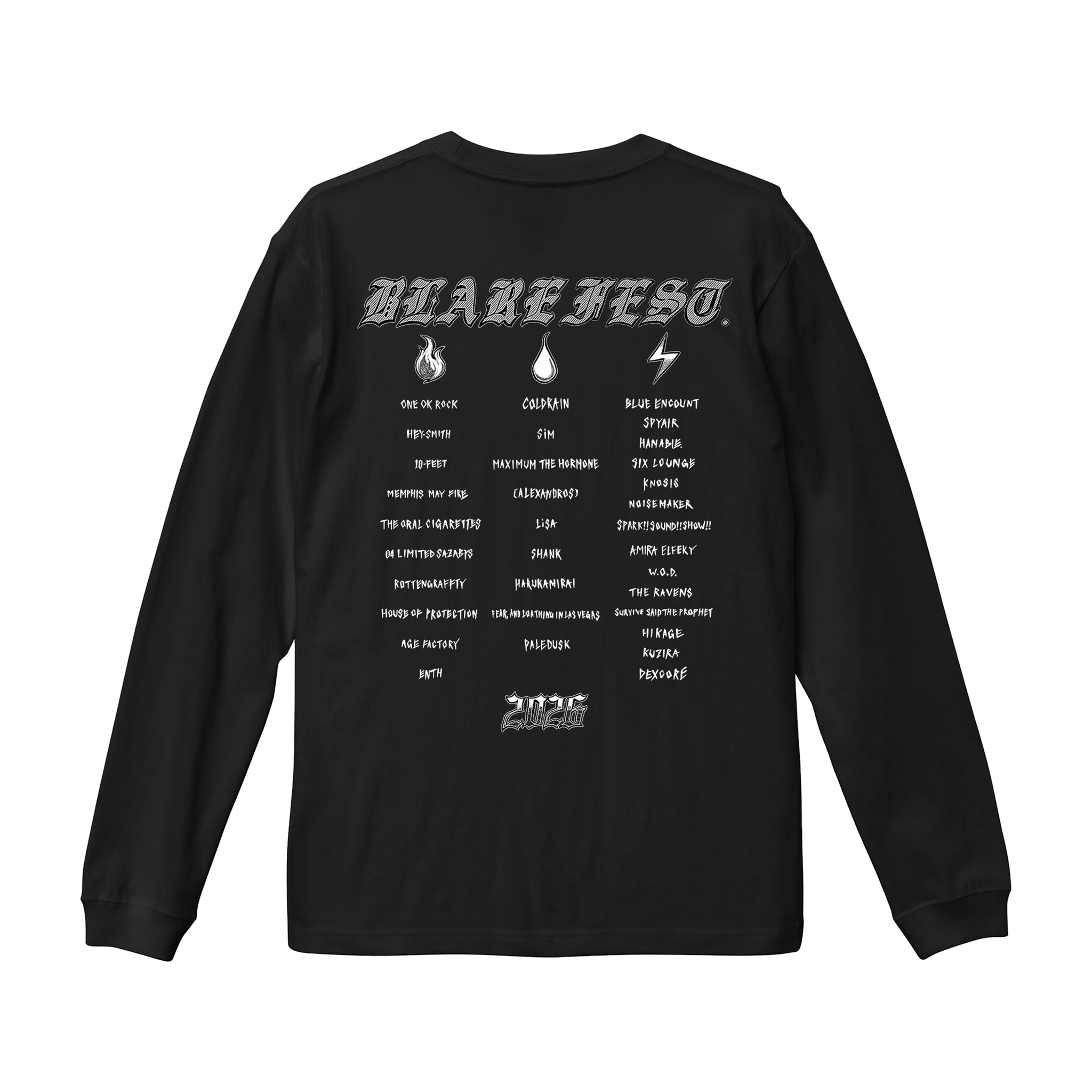 【 受注生産 】BLARE FEST. 2026 LONG SLEEVE【3】（BLACK）（予約）