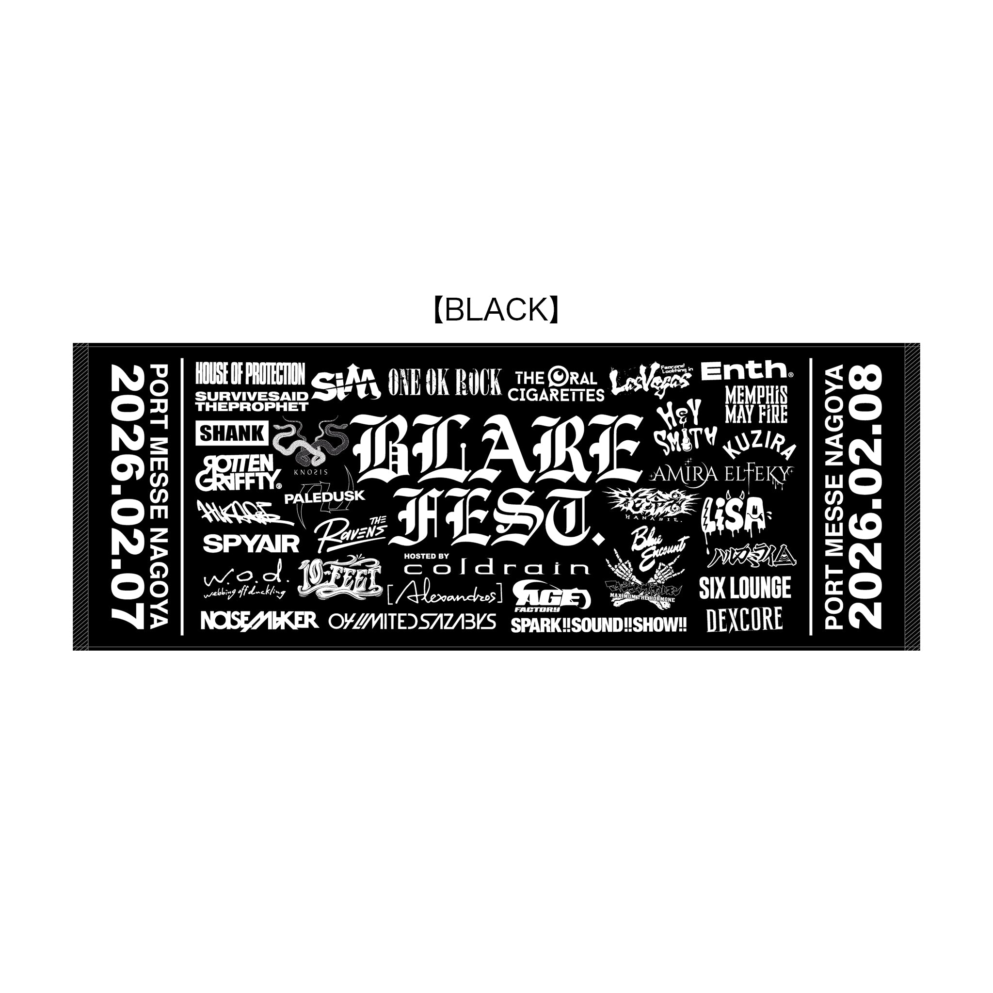 受注生産 】BLARE FEST. 2026 TOWEL（予約） – coldrain.jp