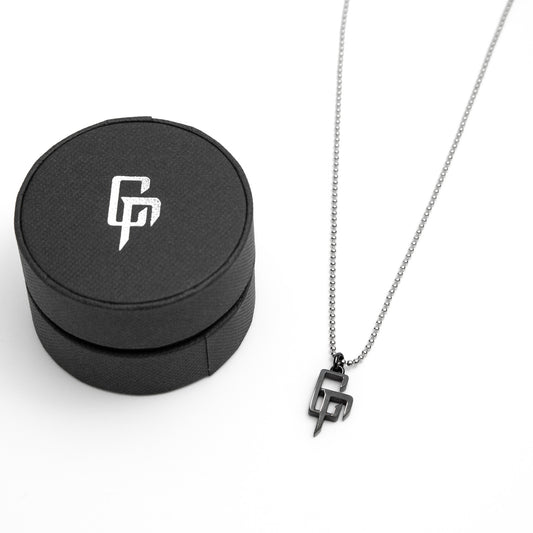 【 受付終了／受注生産 】CR LOGO SILVER NECKLACE (COATING BLACK) （予約）