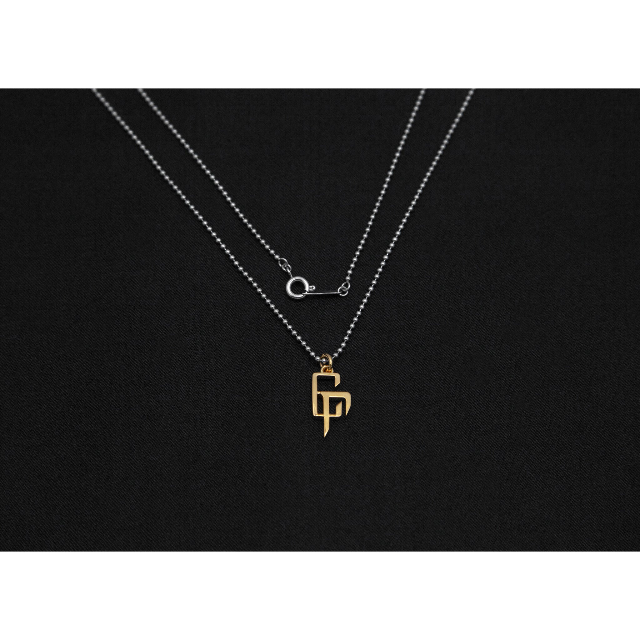 【 受付終了／受注生産 】CR LOGO SILVER NECKLACE (COATING GOLD) （予約）