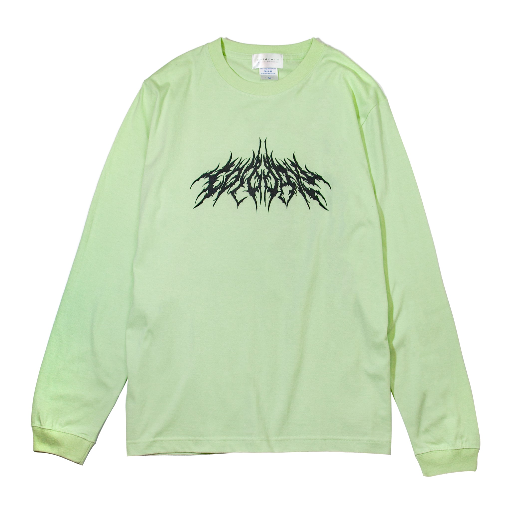 DEATH METAL CR LOGO LONG SLEEVE T-SHIRT（LIME）