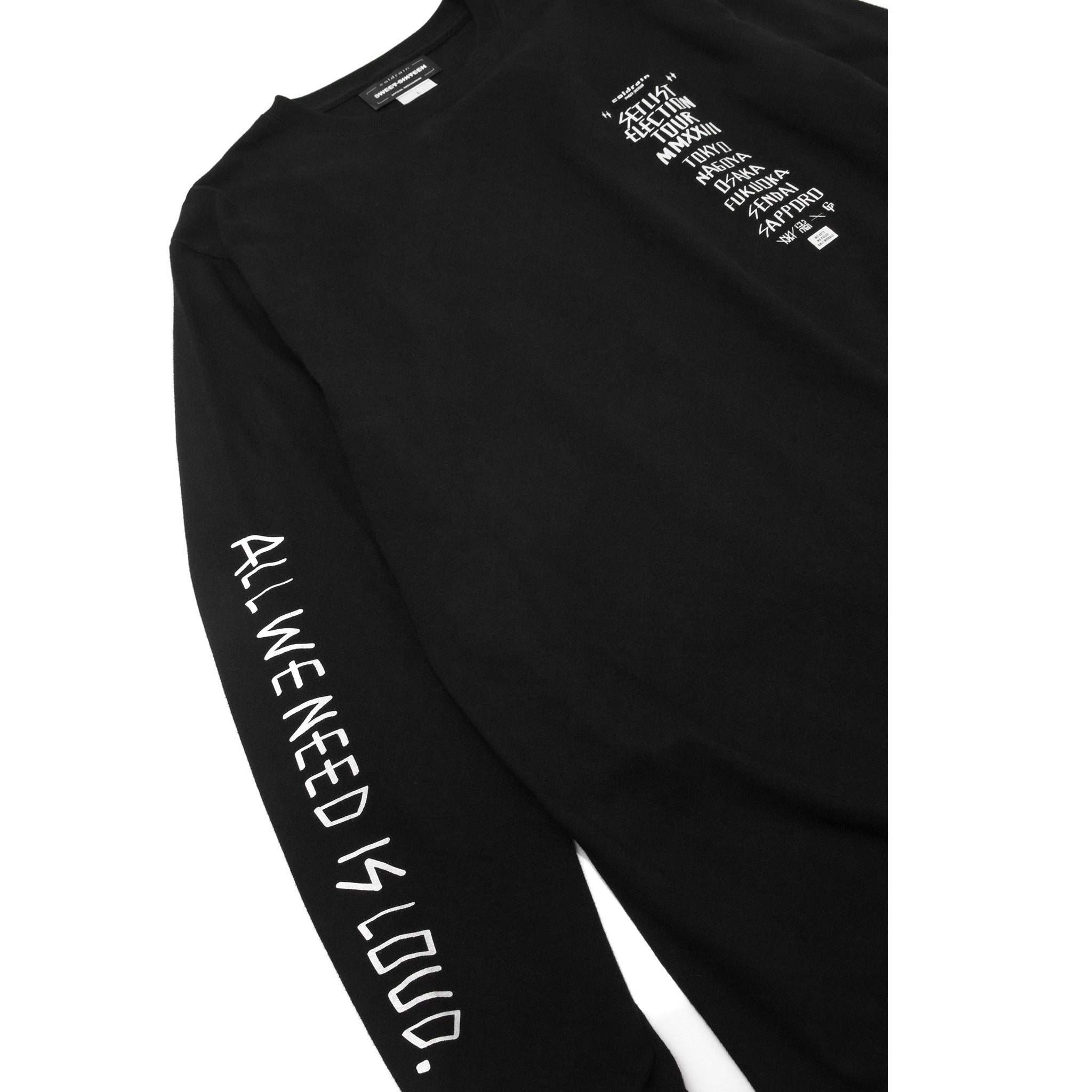 "SLE" LONG SLEEVE T-SHIRT（BLACK）