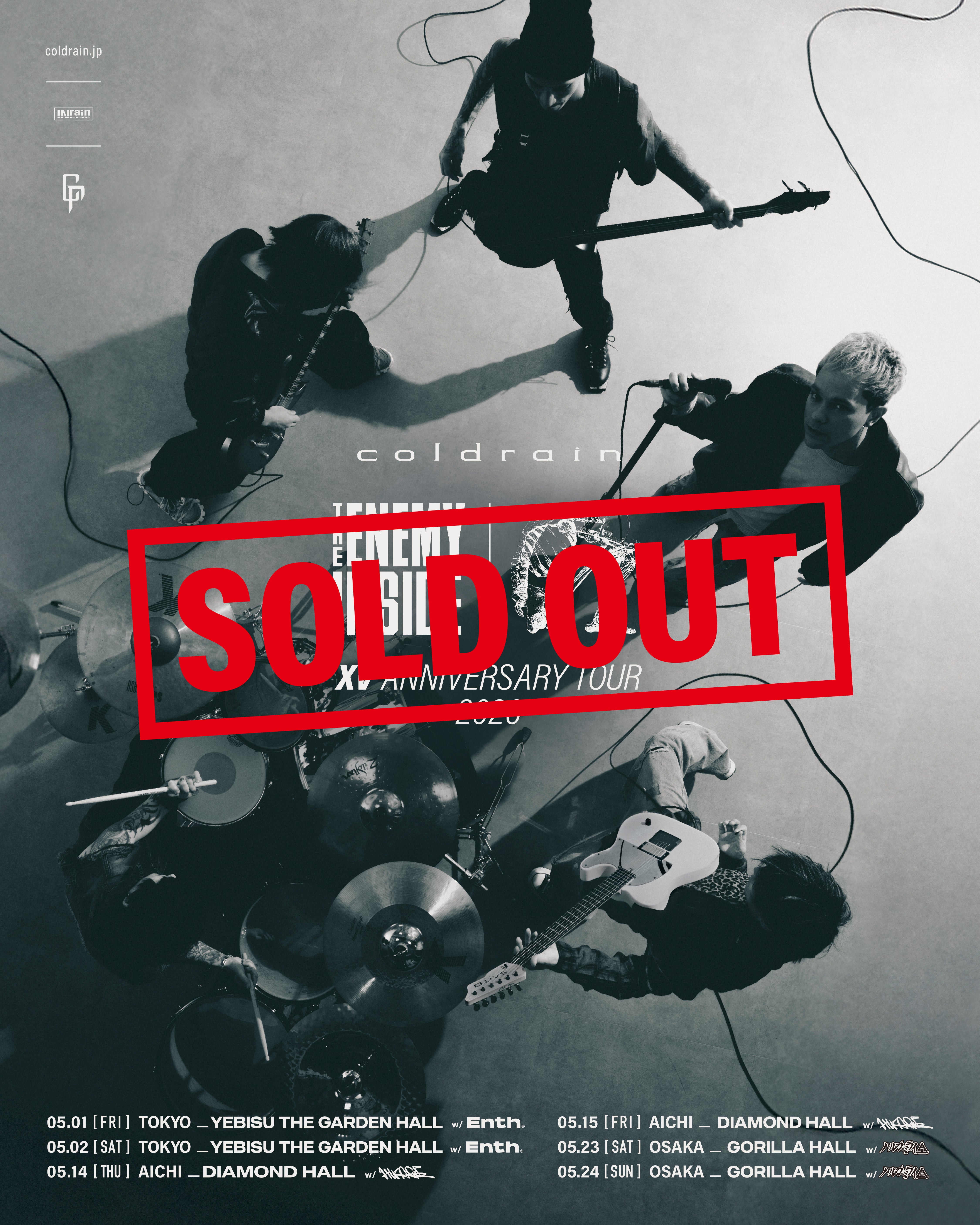 THE ENEMY INSIDE XV ANNIVERSARY TOUR 2026 – coldrain.jp